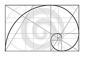 Golden ratio. Cover template.