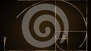 Golden Ratio On Old Vintage Ink Paper Background Animation