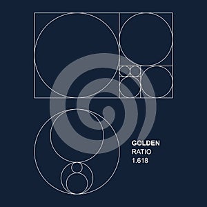 Golden ratio vector elements for designers