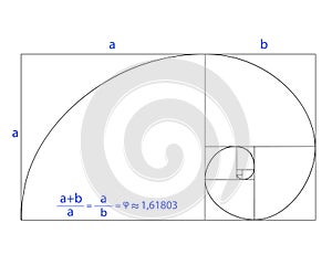 Golden ratio vector illustration