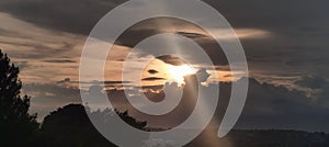 golden rays breaking the dawn sunbean