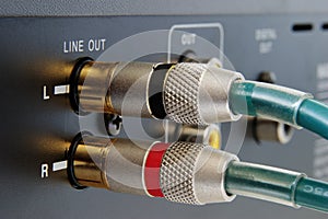 Golden RCA connectors