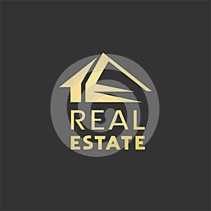 Golden real estate symbool