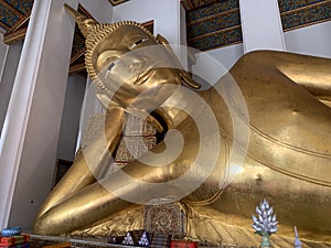 Golden Reclining Buddha in Wat Pho Thailand