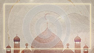 Golden rectangle Eid Mubarak frame