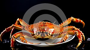 Golden red King Crab seafood Delicious meal food photography