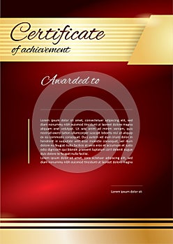 Golden Red vertical certificate