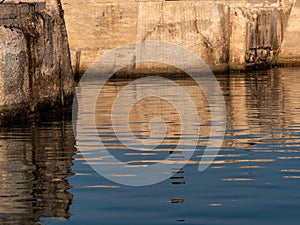 Golden reflection at Jaffa port