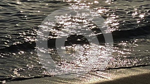 Golden Reflection on Ocean Waves at Chatham, Cape Cod