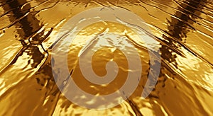 Golden Reflection on Water Surface