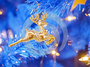 Golden reindeer Christmas