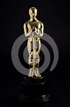 Golden replica of an Oscar