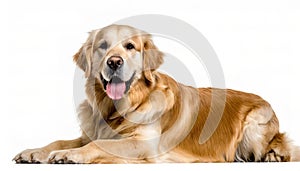 Golden Retriever dog - Canis lupus familiaris - great popular family domestic animal good with children isolated on white