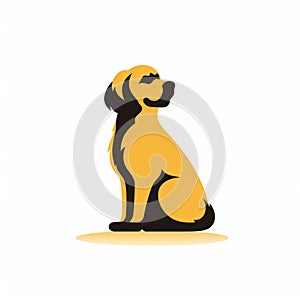 Golden Retriever Silhouette Logo: Iconic Chinese-inspired Design