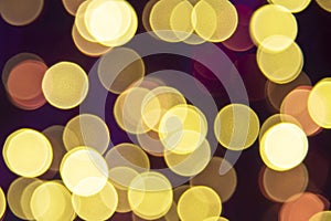 Golden Retro Lights Background, Party, Celebration Or Christmas Texture