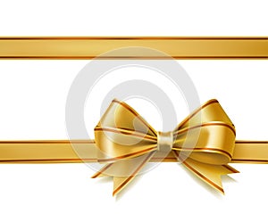 Golden ribbon bow