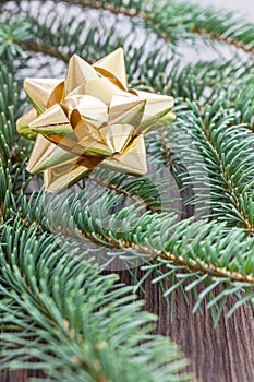 Golden ribbon for christmas