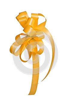 Golden ribbon isolated