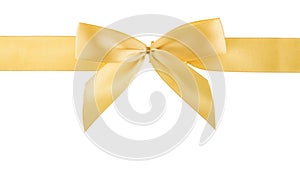 Golden ribbon isolated, cutout