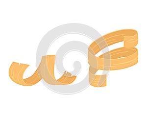Golden ribbon unfurled and floating, shiny satin texture. Elegant gold banner or scroll design vector illustration