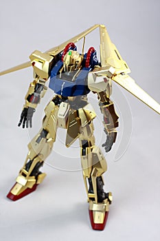 A Golden Robot with wings