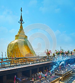 Golden Rock Shrine in Myanmar