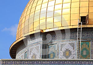 Golden roof of al-aqsa-mosque photo