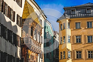 Golden Roof or Goldenes Dachl Innsbruck landmark old town or Altstadt Austria