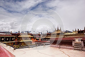 Golden roof in Jokhang Temple