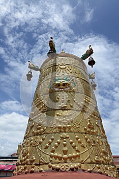 Golden roof of a lamasery in Tibet