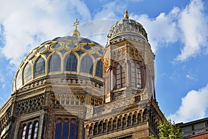 Golden roof of the New Synagogue in Berlin as a symbol of Judaism