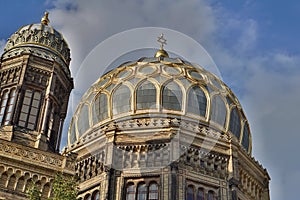 Golden roof of the New Synagogue in Berlin as a symbol of Judaism