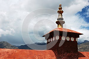 Golden roofs of a famous lamasery