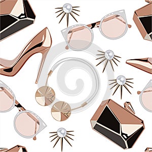 Golden rose accessories pattern