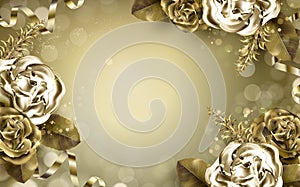 Golden rose elements