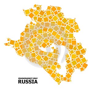 Golden Rotated Square Pattern Map of Krasnodarskiy Kray