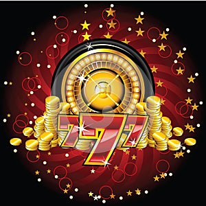 Golden roulette wheel