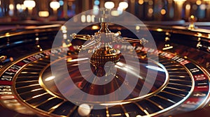 The golden roulette wheel.AI generated image