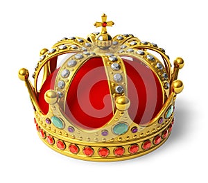 Golden royal crown