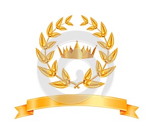 Golden Royal Crown Emblem