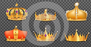 Golden Royal Crown Transparent Set