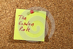 The golden rule post it