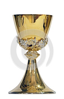 Golden sacred chalice