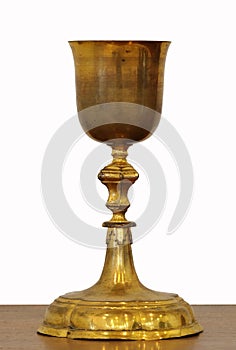 Golden sacred chalice