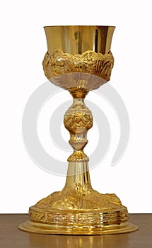 Golden sacred chalice