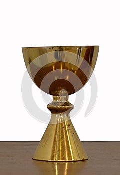 Golden sacred chalice