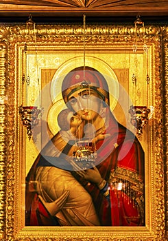 Golden Saint Barbara Icon Basilica Saint Michael Cathedral Kiev Ukraine