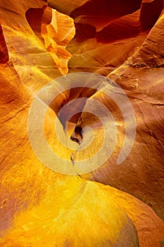 Golden sand in lower antelope canyon