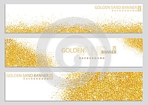 Golden Sand on White Banner Collection