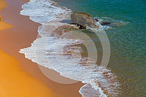 Golden sandy beach in the Algarve, Portugal